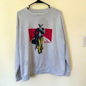 Marlboro Man light crew neck sweatshirt size M - L